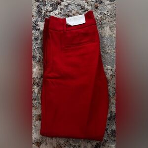 LOFT Vibrant Red Modern Skinny Ankle Pants
